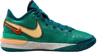 Nike Mens Lebron James LeBron Nexxt Generation - Basketball Shoes Green/Orange Size 12.0