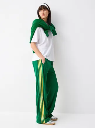 adidas Womens Three stripes wide-leg track pant