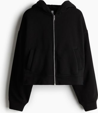 H&M Oversized Hoodiejacke - Schwarz