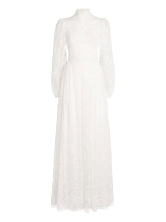 Zuhair Murad lace-pattern A-line gown - White