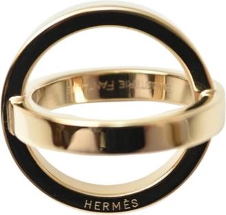 Herm&egrave;s Pre-owned Vintage Broche - Dames - Vintage Sieraden - Geel - ONE Size - Vintage