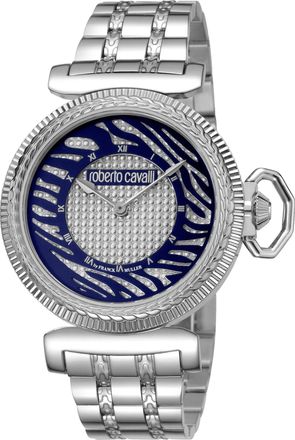 Roberto Cavalli silver dial stainless steel watch