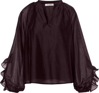 Beaumont Amsterdam Amanda Blouse - Dames - Blouses & Shirts - Paars - Maat: 3XL Wol