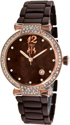 Jivago Watches Womens Brown MOP dial Watch