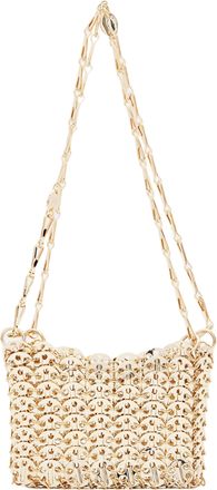 Paco Rabanne Interlinked Metallic Disc Shoulder Bag with Chain Strap