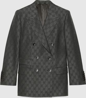 Gucci GG Wool Jacquard Jacket, Grey, Ready-to-wear