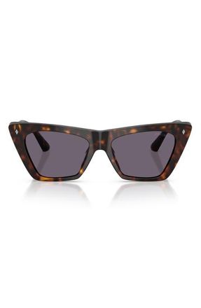 Jimmy Choo London 53mm Cat Eye Sunglasses in Havana/violet at Nordstrom
