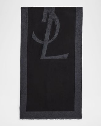 Saint Laurent YSL Large Silk Scarf