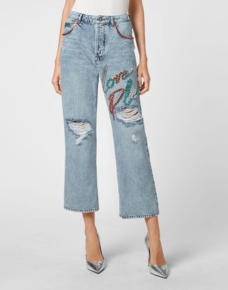 Philipp Plein Denim Broek Losjes