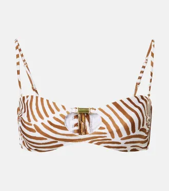 Vix Pam printed bandeau bikini top