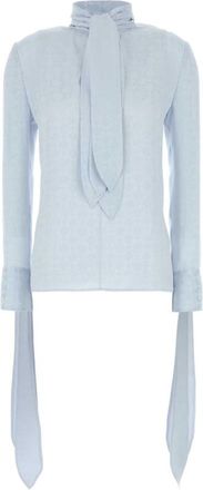 Givenchy Light Blue Silk Blouse