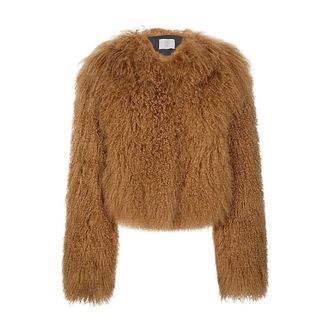 Eleventy Faux Fur & Shearling Jackets, female, Brown, XS, Giacchino in Pelliccia