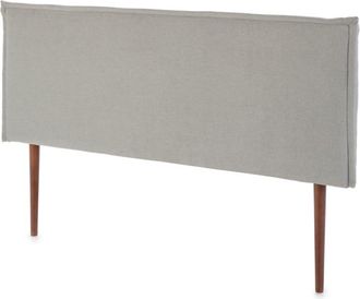 HOMN Cabecero tapizado 160x100 cm, tela gris, 8 cm de profundidad