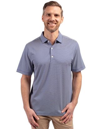 Cutter & Buck Forge Eco Double Stripe Stretch Recycled Mens Polo