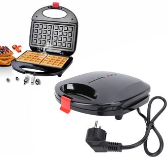 Infinite Gofrera [material: Hierro Y Aluminio] - Revestimiento Antiadherente, Control Autom&aacute;tico De Temperatura, 750 W, Enchufe Europeo 220 V - Gofrera Para Fa