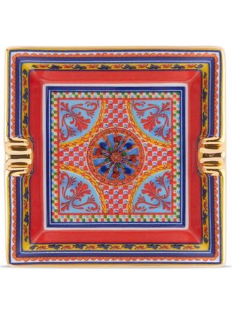 Dolce & Gabbana Asbak met contrasterend patroon - Rood