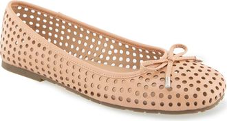 Kenneth Cole Reaction Elstree Perforated Ballet Flat in Peach at Nordstrom Rack, Size 5.5