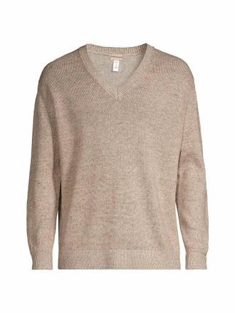 Massimo Alba Mens Jeff V-Neck Sweater In Brown