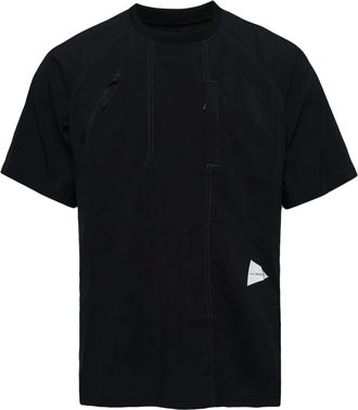 And Wander T-shirt con cuciture a contrasto - Blu