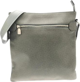 Louis Vuitton Pre-owned Cross Body Bags, male, Gray, Size: ONE SIZE Pre-owned Taiga Shoulder Bag