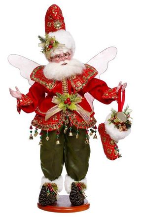 Mark Roberts Stocking Stuffing Fairy on Base in Red at Nordstrom