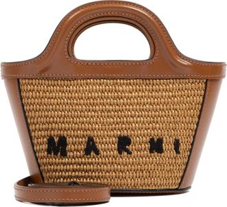 Marni Tropicalia Micro Tas - Dames - Shoppers - Bruin - ONE Size - Leer - Tassen