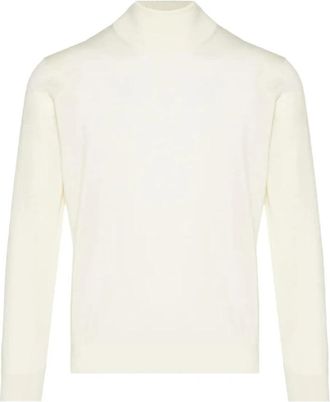 Lardini Turtleneck Trui - Heren - Coltruien - Wit - XL - Wol - Truien & Vesten