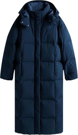 Tommy Jeans Piumino lungo con cappuccio - Blu