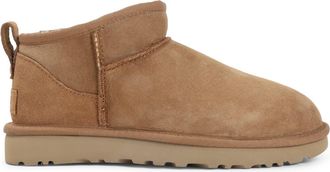 UGG Chestnut Brown Suede Leather Classic Ultra Mini Boots-Donna