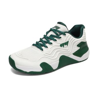 Generic Women Stylish Casual Commute Fitness Sports Shoes - Comfortable Anti-Slip Training Competition Sneakers for Badminton (White Green,8.5)