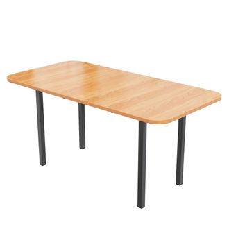 STILVORA Mesa De Comedor Extensible Con Tablero Deslizante Y Estructura De Aleaci&oacute;n, En Mdf, Roble Blanco Americano