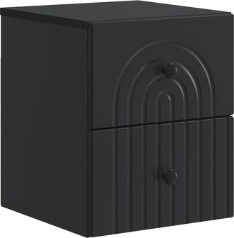 vidaXL Mesita De Noche De Pared Con Caj&oacute;n Negro 33 X 34,5 X 40 Cm Vidaxl
