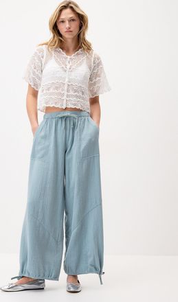 Twik Womens Loose organic cotton gauze jogger