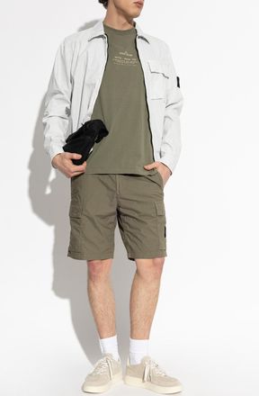 Stone Island T-shirt With Print, Mens, Green