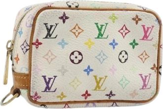 Louis Vuitton Pre-owned Monogram Multicolor Pouch - Dames - Vintage Tassen - Veelkleurig - ONE Size - Leer - Vintage