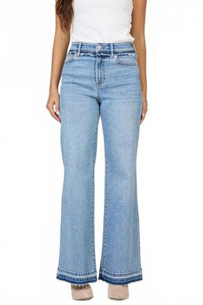 Dear John Denim Fiona High Rise Wide Leg Jeans In Savannah