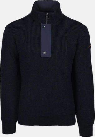 Paul & Shark MOON BADGE 1/4 ZIP SWEATER Size: XXL, colour: NAVY