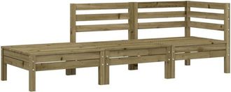 vidaXL Sof&aacute; De Jard&iacute;n De 3 Plazas Madera De Pino Impregnada Vidaxl