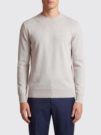 Eleventy Crewneck Jumper in Pure Cashmere with Long Sleeves and Ribbed Edges
