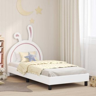 vidaXL vidaXL Struttura letto bambini con testata Bianco 90 x 200 cm PU