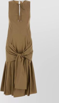 Loewe midi dress with tie detail and pleats