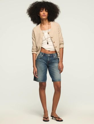 Lucky Brand Womens Baggy Bermuda Short