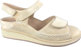PieSanto Sandalen met sleehak - Dames - Sleehakken - Beige - 40 EU - Schoenen