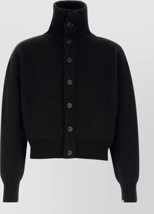 Extreme Cashmere cashmere ribbed high neck cardigan