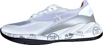 Premiata Scarlett Mixed Leather Lace-up Sneakers - Dames - Sneakers - Grijs - 36 EU - Leer - Schoenen