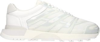 Maison Margiela White Fabric Athletic Mens Sneakers