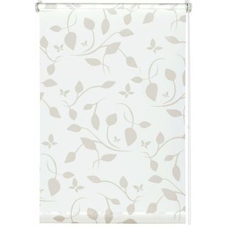 Gardinia Gardinia - Easyfix Tenda a Rullo con Morsetto di Fissaggio o Adesiva, Tessuto, Bianco/Naturale, 75x150