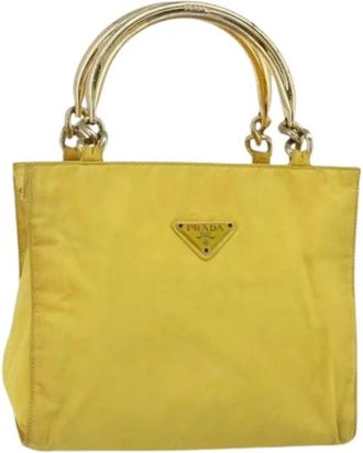 Prada Pre-owned Handbags, female, Yellow, Size: ONE SIZE Pre-owned Vintage Hand Bag