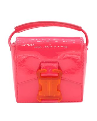 Christopher Kane Pre-owned Womens Safety Buckle Cross-Body Bag in Pink Patent Leather - One Size
