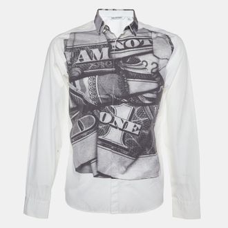 Neil Barrett Grey Printed Poplin Shirt